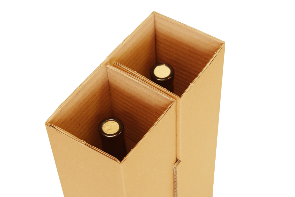 Flaschenversandkarton für 4 Flaschen (Wein) inkl. Einlage I UPS + DHL zertifiziert (SB)