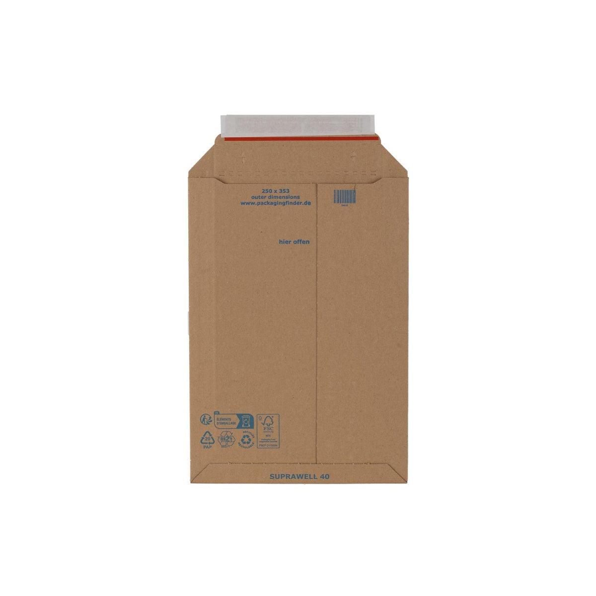 Versandtasche aus Wellpappe 250x353mm * Suprawell * SW40