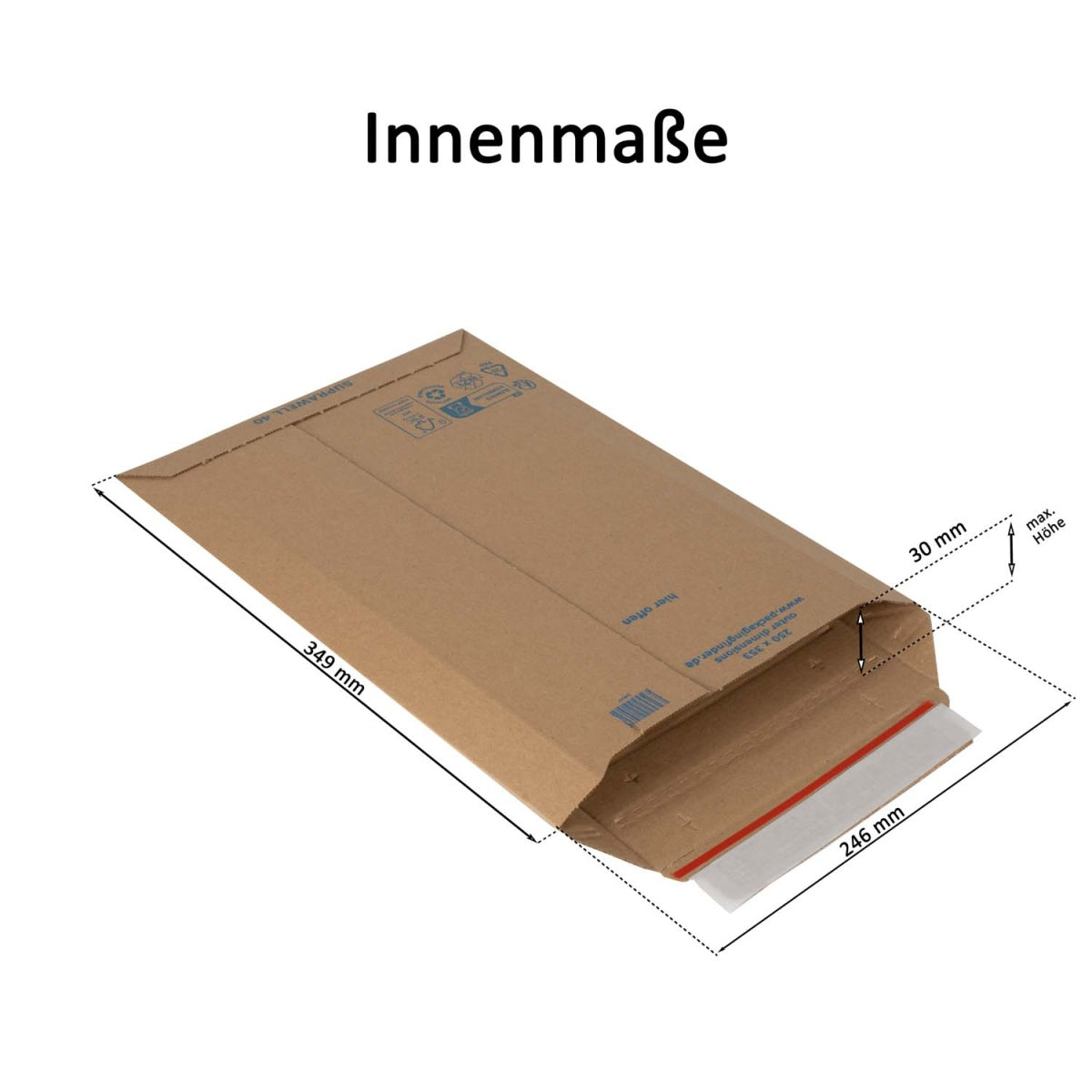 Versandtasche aus Wellpappe 250x353mm * Suprawell * SW40