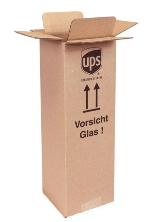 Flaschenversandkarton für 1 Flasche (Wein) I UPS + DHL zertifiziert