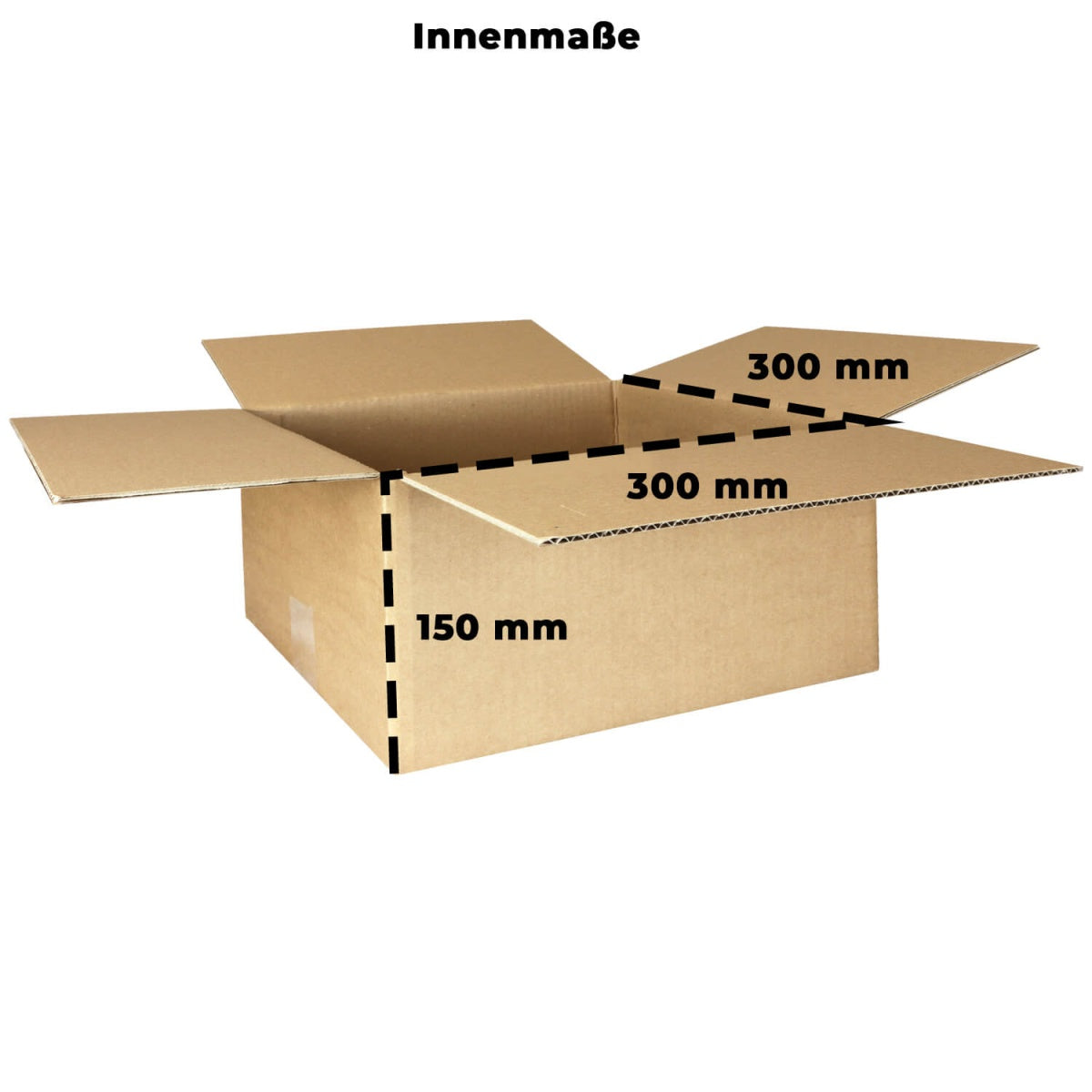 Faltkarton 1-Wellig 300x300x150mm