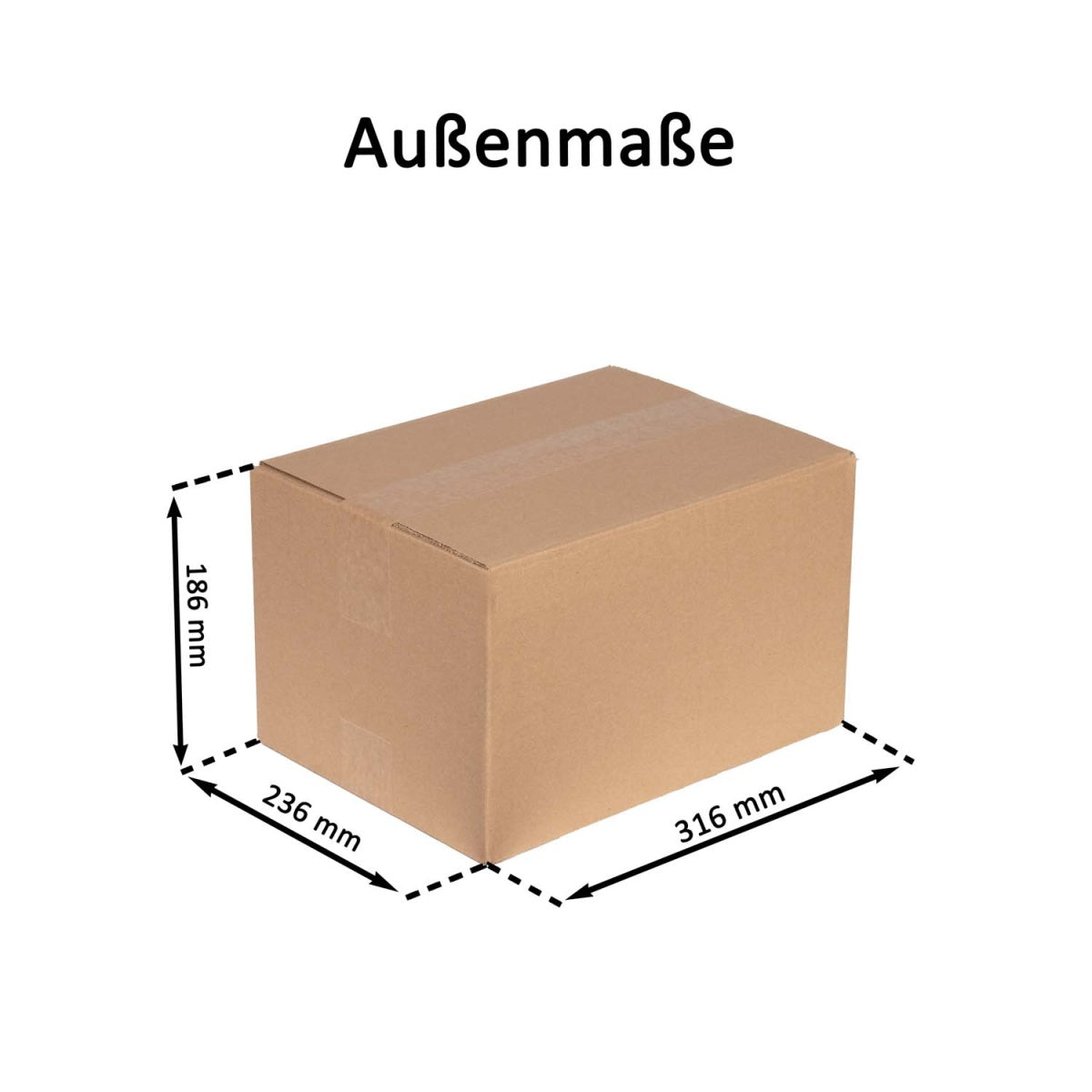 Faltkarton 1-Wellig 305x228x183mm