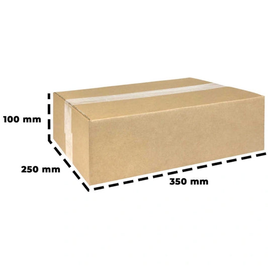 Faltkarton 1-Wellig 350x250x100 mm (Außenmaß)