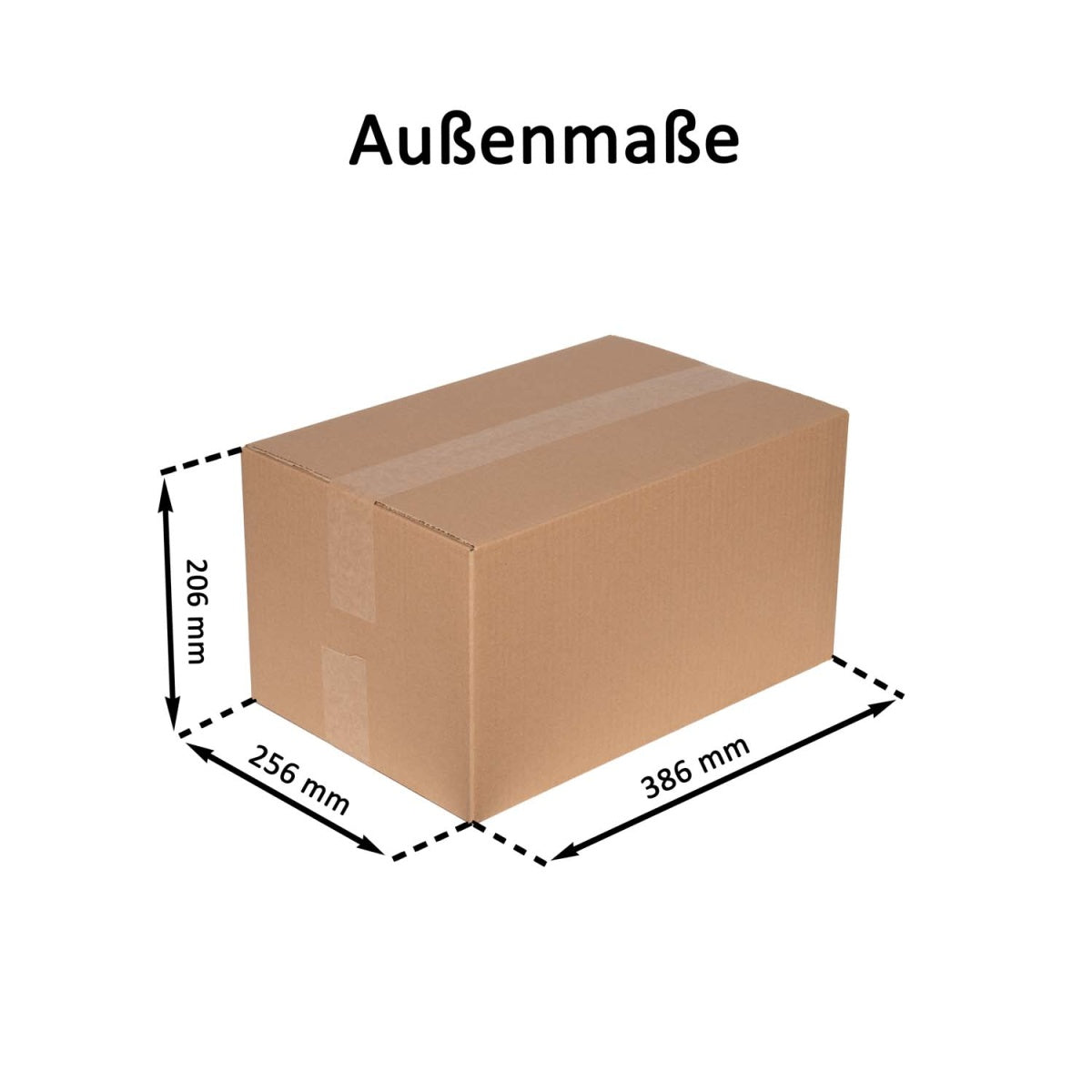 Faltkarton 1-Wellig 380x250x200mm