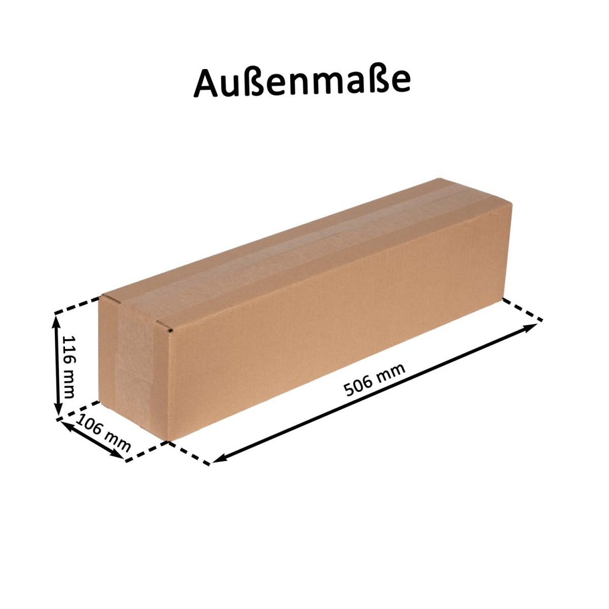 Faltkarton 1-Wellig 500x100x110mm