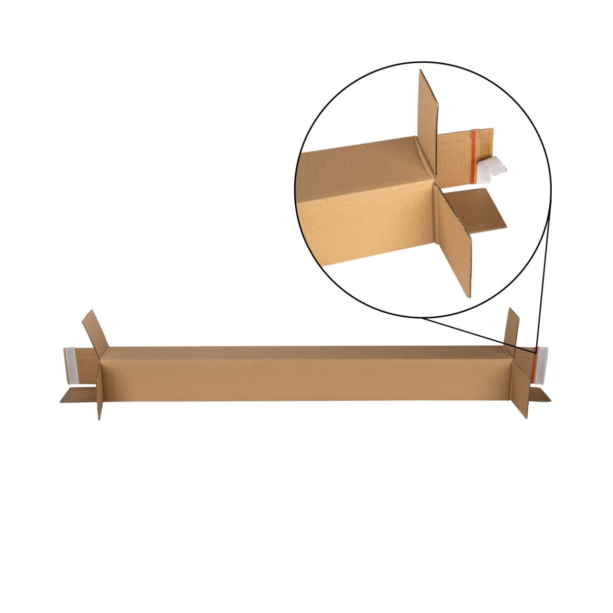 Versandhülse 112 x 112 x 1.050 mm mit Klebestreifen (kann als Verlängerung dienen)