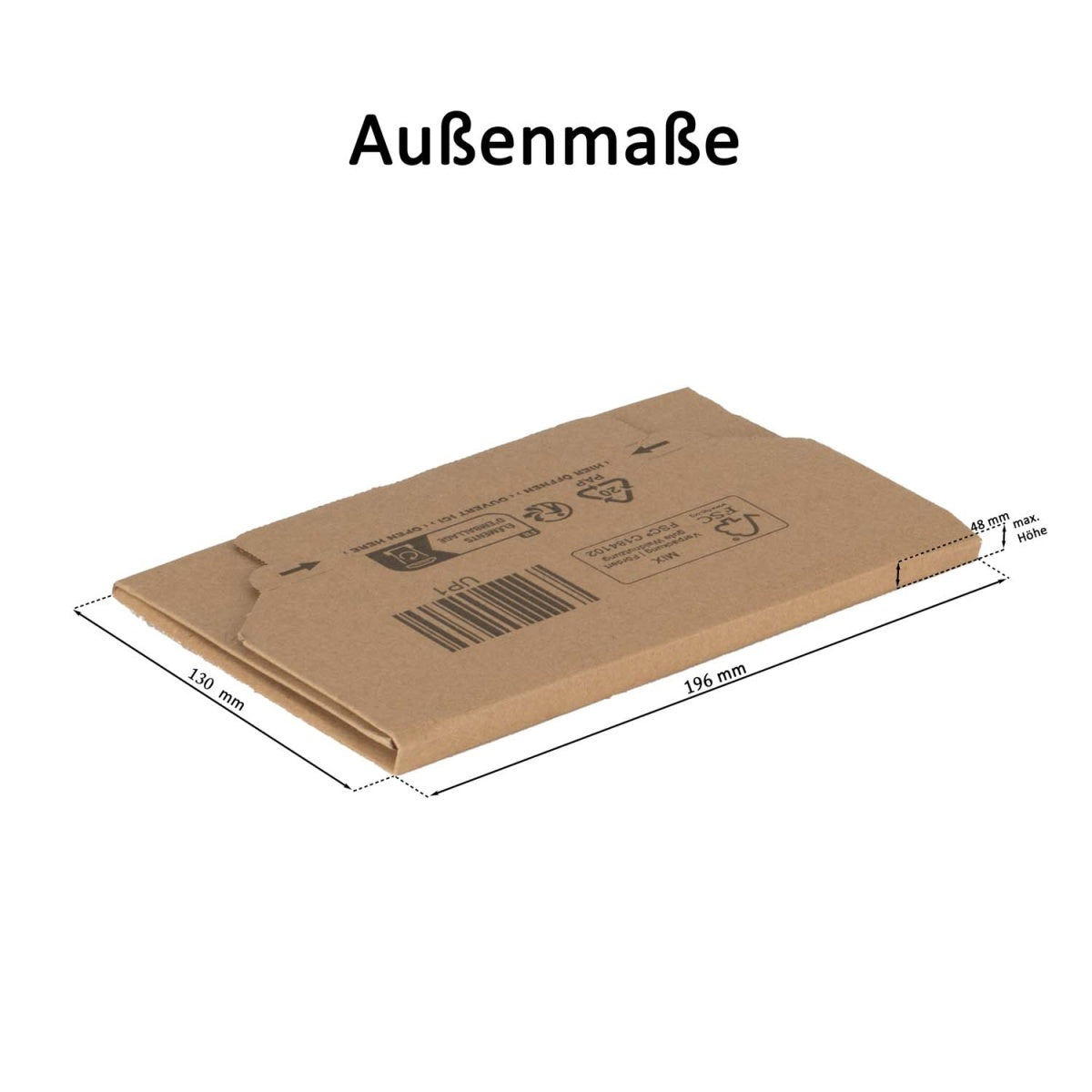 Universalverpackung / Buchverpackung 148x126x10-40mm - CD