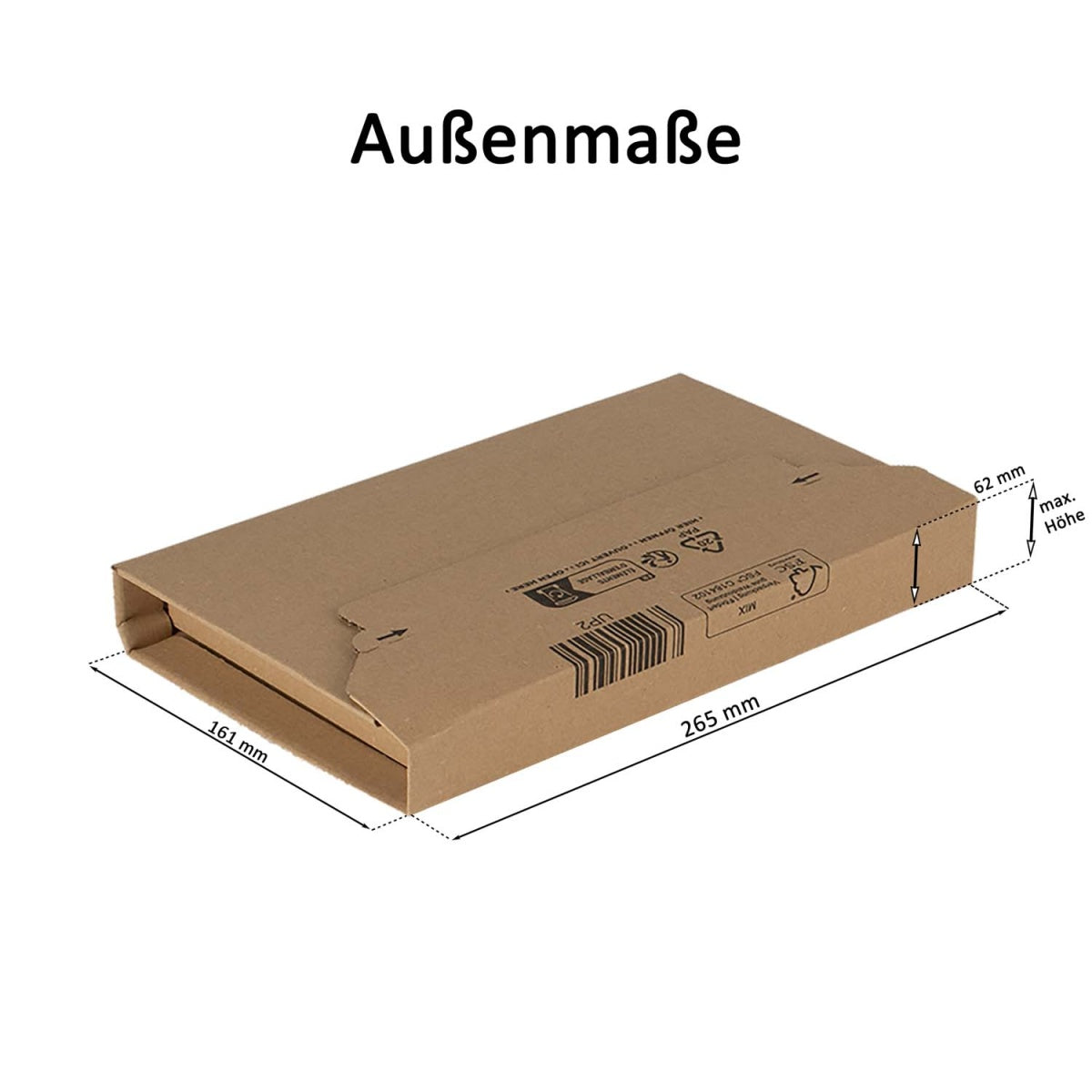 Universalverpackung / Buchverpackung 217x155x10-50mm - DIN A5