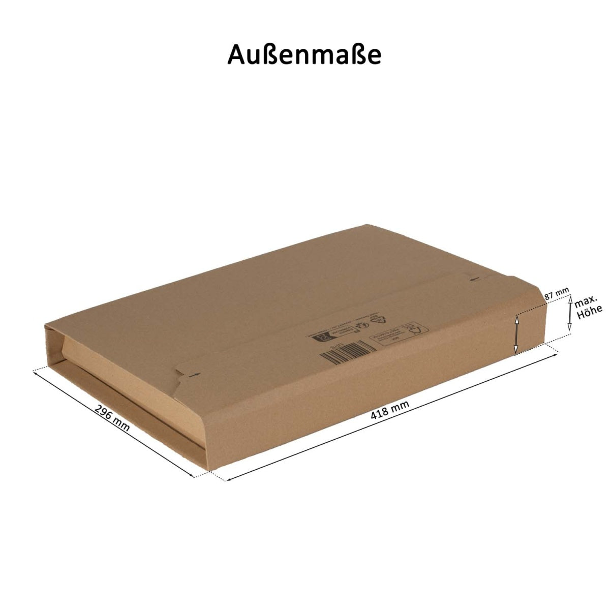 Universalverpackung / Buchverpackung 370x290x20-75mm - DIN B4